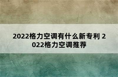 2022格力空调有什么新专利 2022格力空调推荐